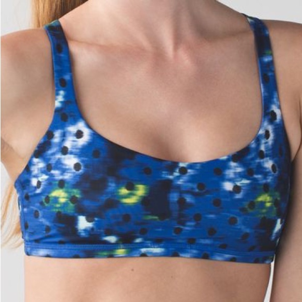 Lululemon Free to Be Blue & Green Sports Bra Size 4